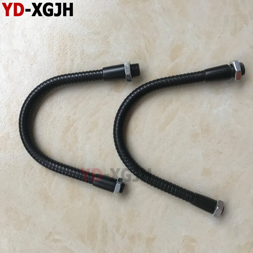 Universal Adjustable Gooseneck Lamp Holder Metal Serpentine Tube 8/10mm Diameter M8-M10 Thread Table Lamp Arm 100MM-500MM