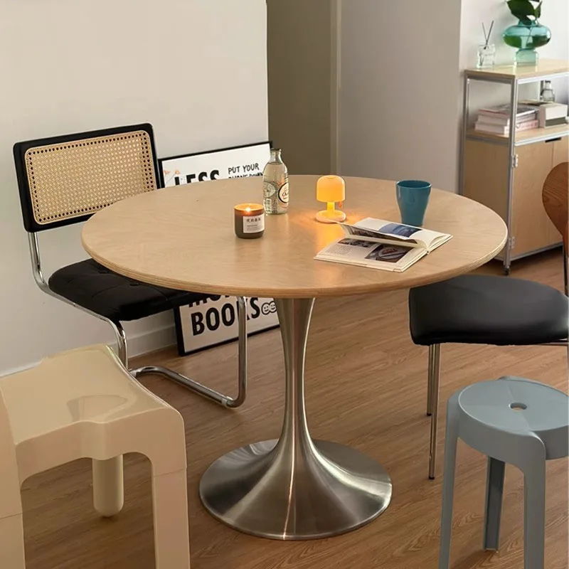 

Round Chairs Dining Table Wood Center Restaurant Study Office Dining Table Living Room Study Mesas De Comedor Kitchen Furniture