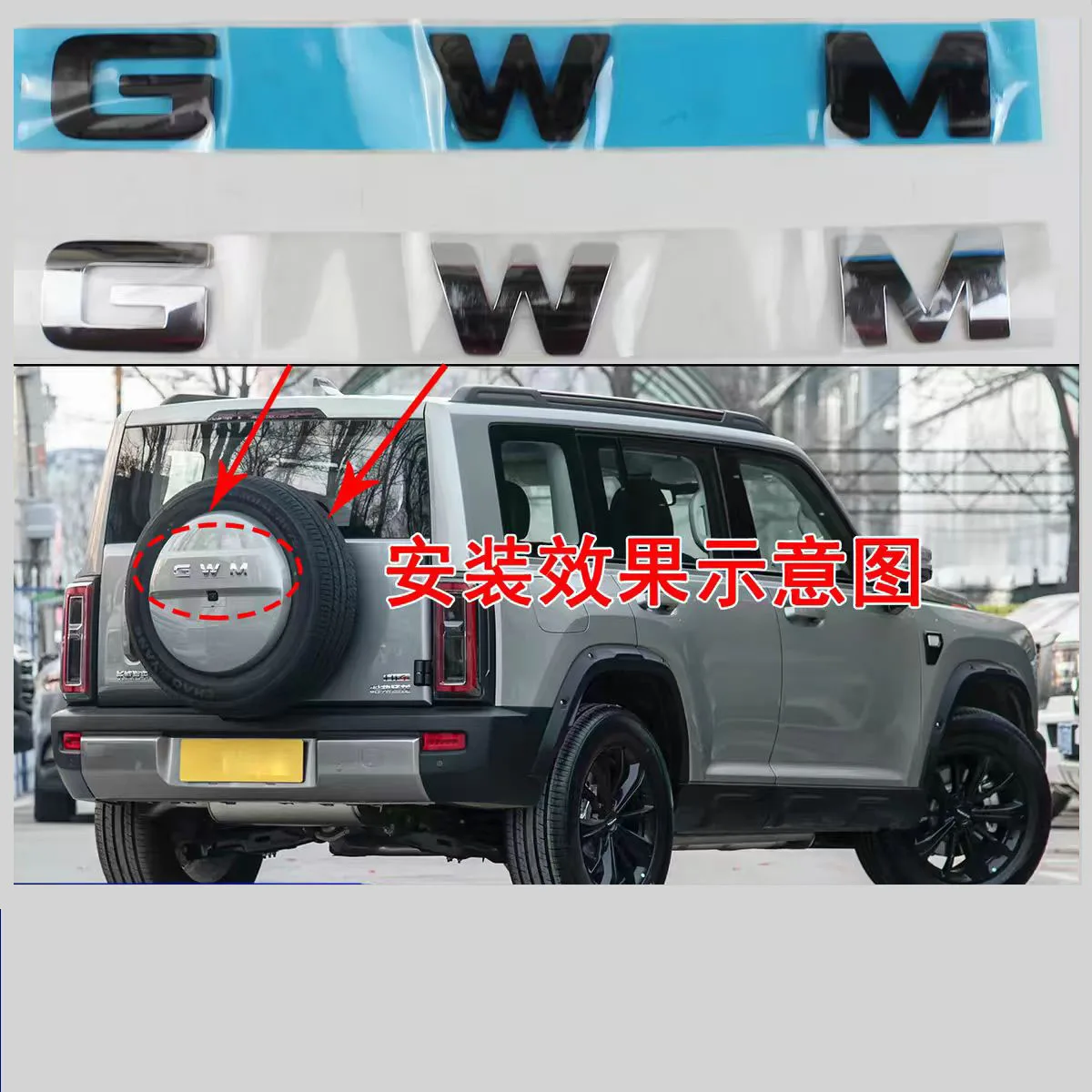 GWM HAVAL H6 DARGO TANK 300/500  REAR LOGO GWM