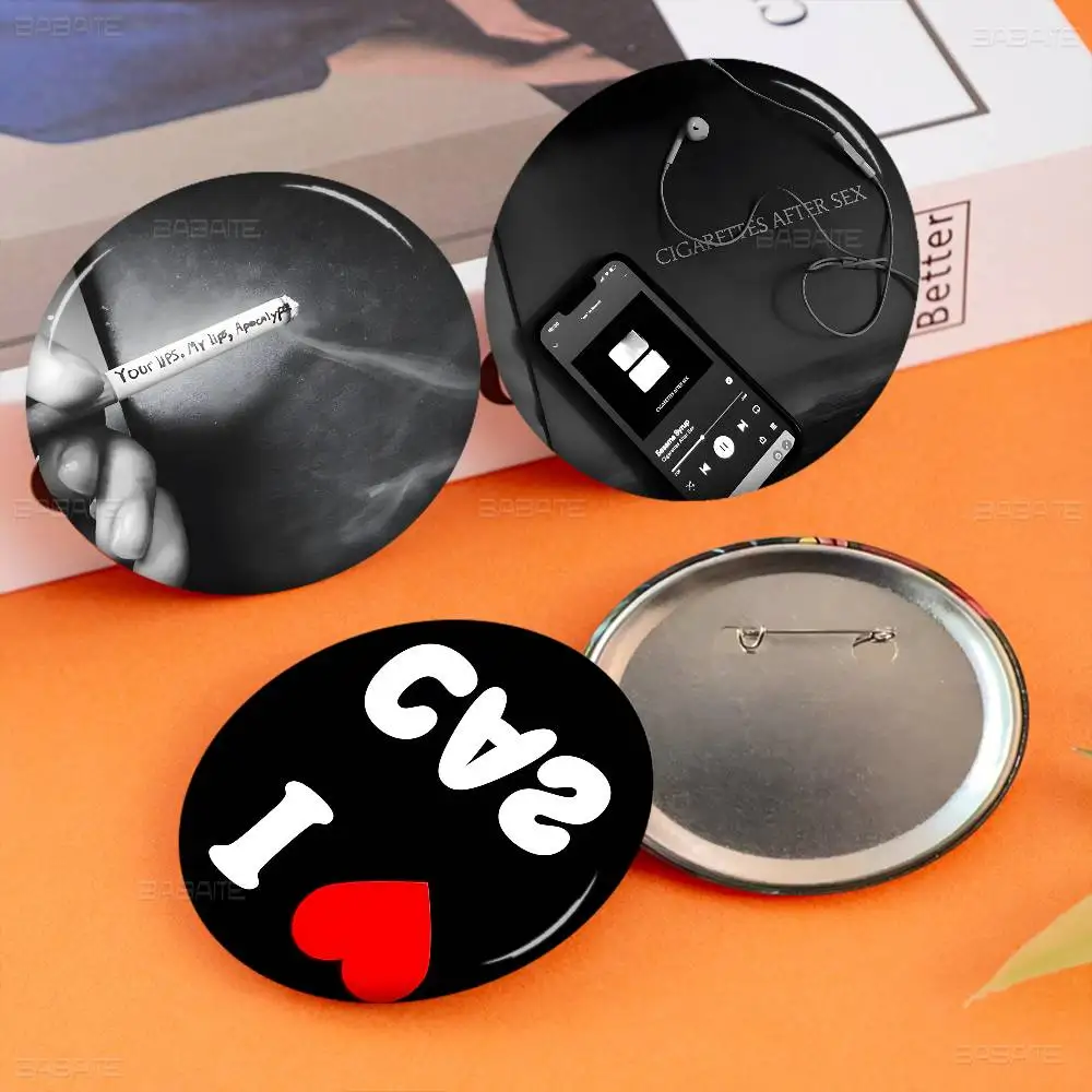 Cigarettes After Sex 58mm Handmade Brooch Cartoon Cosplay Badge on Backpack Jewelry Accessories Gifts