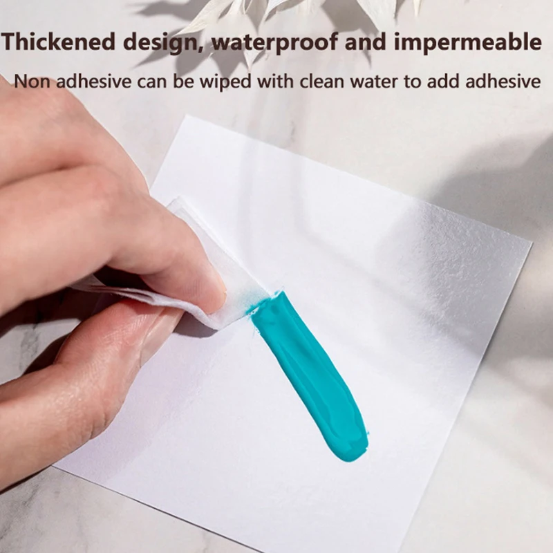 50Pcs Nail Gel Palette Painting Tool Waterproof Nail Polish Color Mixing Tray Disposable Tearable Color Tinting Paper Glue Book