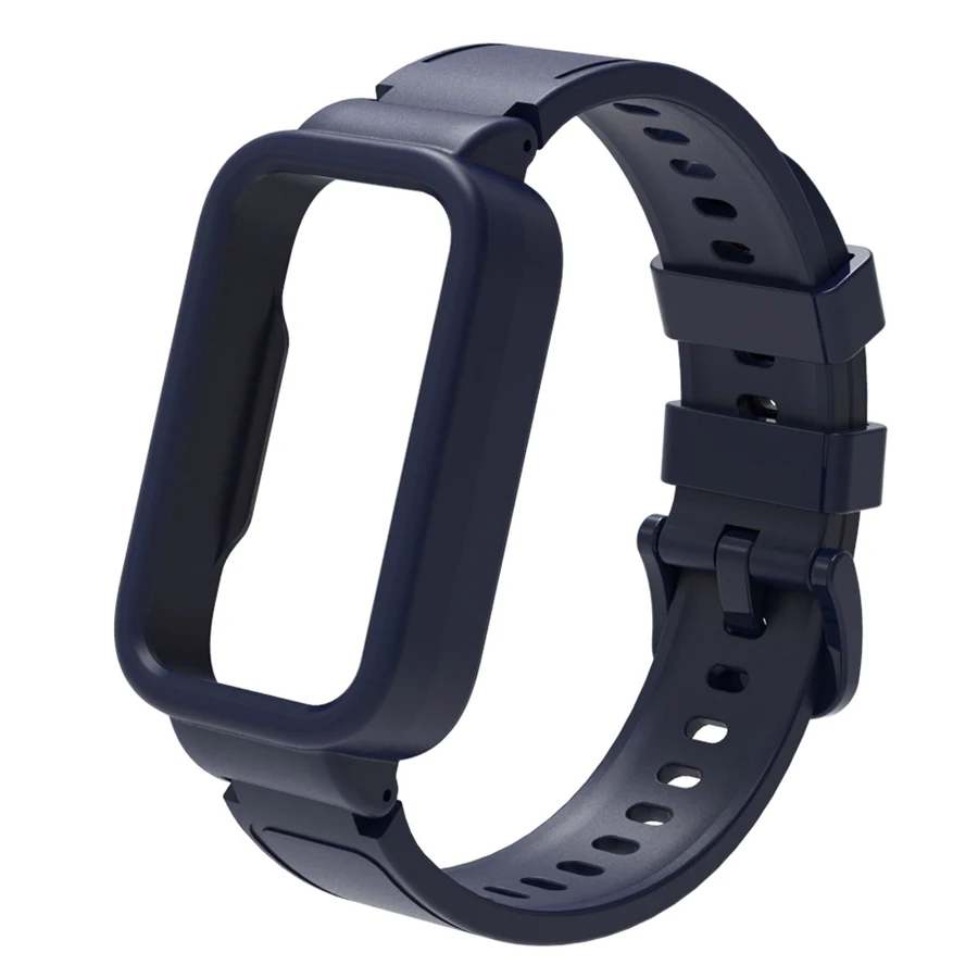 2 In 1 Horlogeband Voor Redmi Band 3/Xiaomi Band 9 Actieve Case + Siliconen Band Correa Horlogebanden Armband voor Amazfit Band 7
