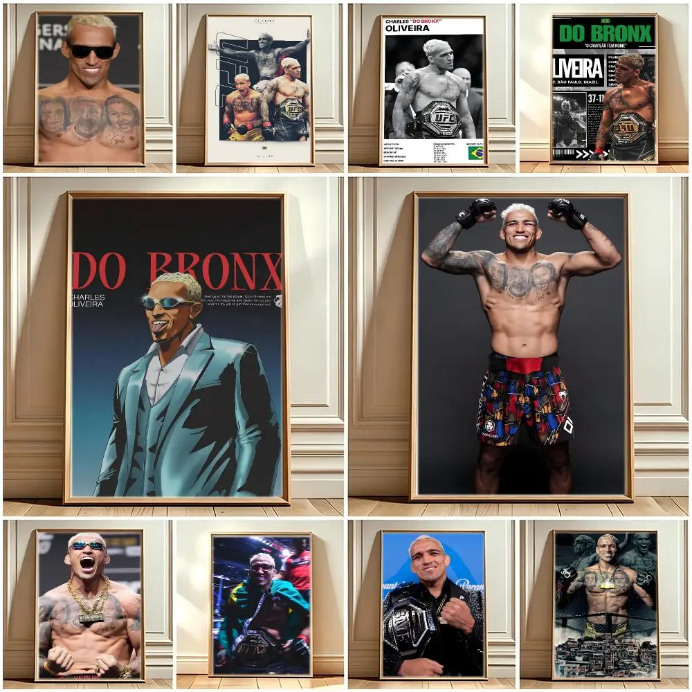 Brazilian Fighter C-Charles Oliveira Poster Print Painting Home Decor for Bedroom Living Room Hallway