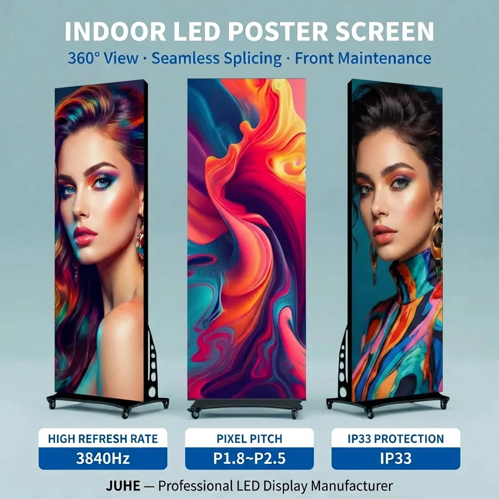 Ultra Slim Indoor LED 8K HDR10 Poster Display P2.5 Plug & Play Digital Signage Screen For Retail Store Shopping Mall Exhibition