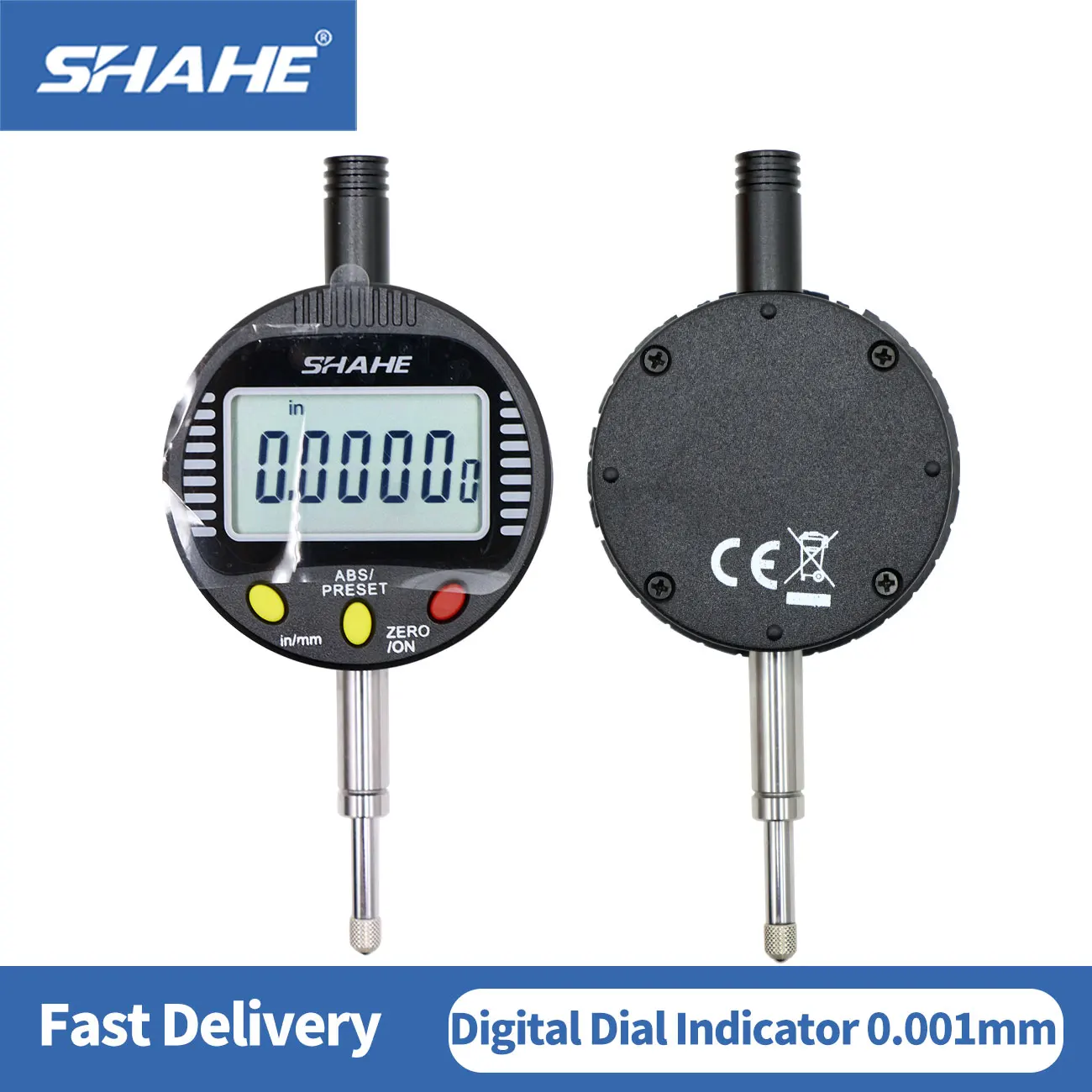

SHAHE 0.001mm Electronic Digital Micron Indicator Precision Digital Electronic Micrometer Gauge Tool 0.001mm