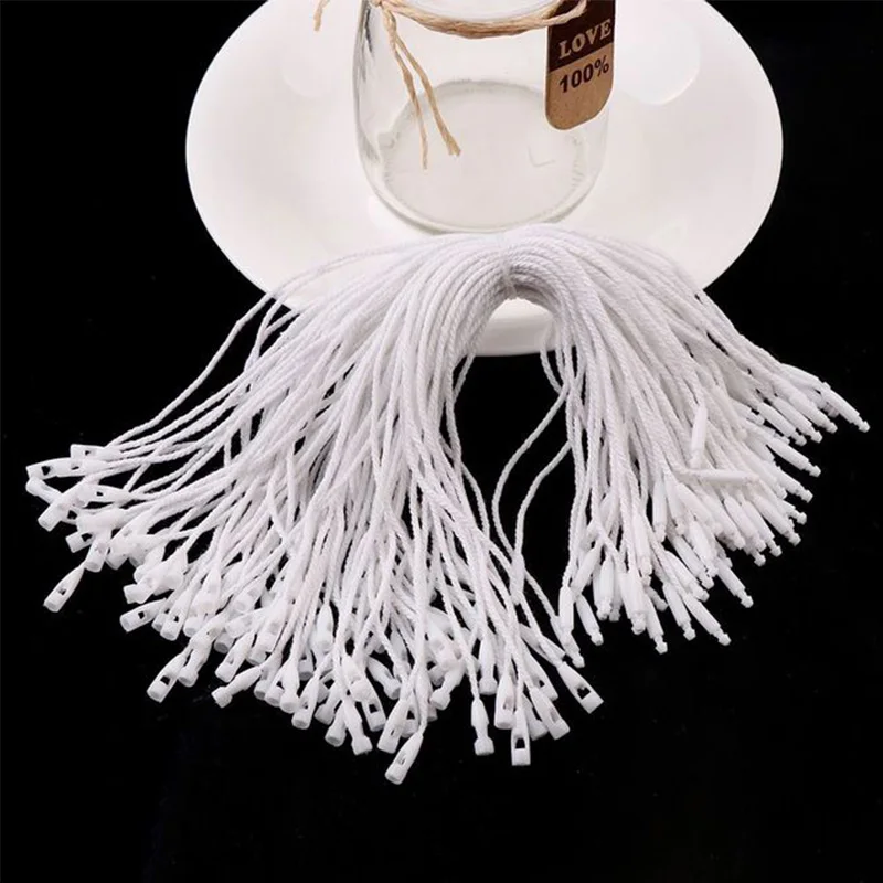 100Pcs Clothes Tag Rope White Black cords cotton hanging tablets garment bag tags DIY clothing Hang Tag Rope String accessories