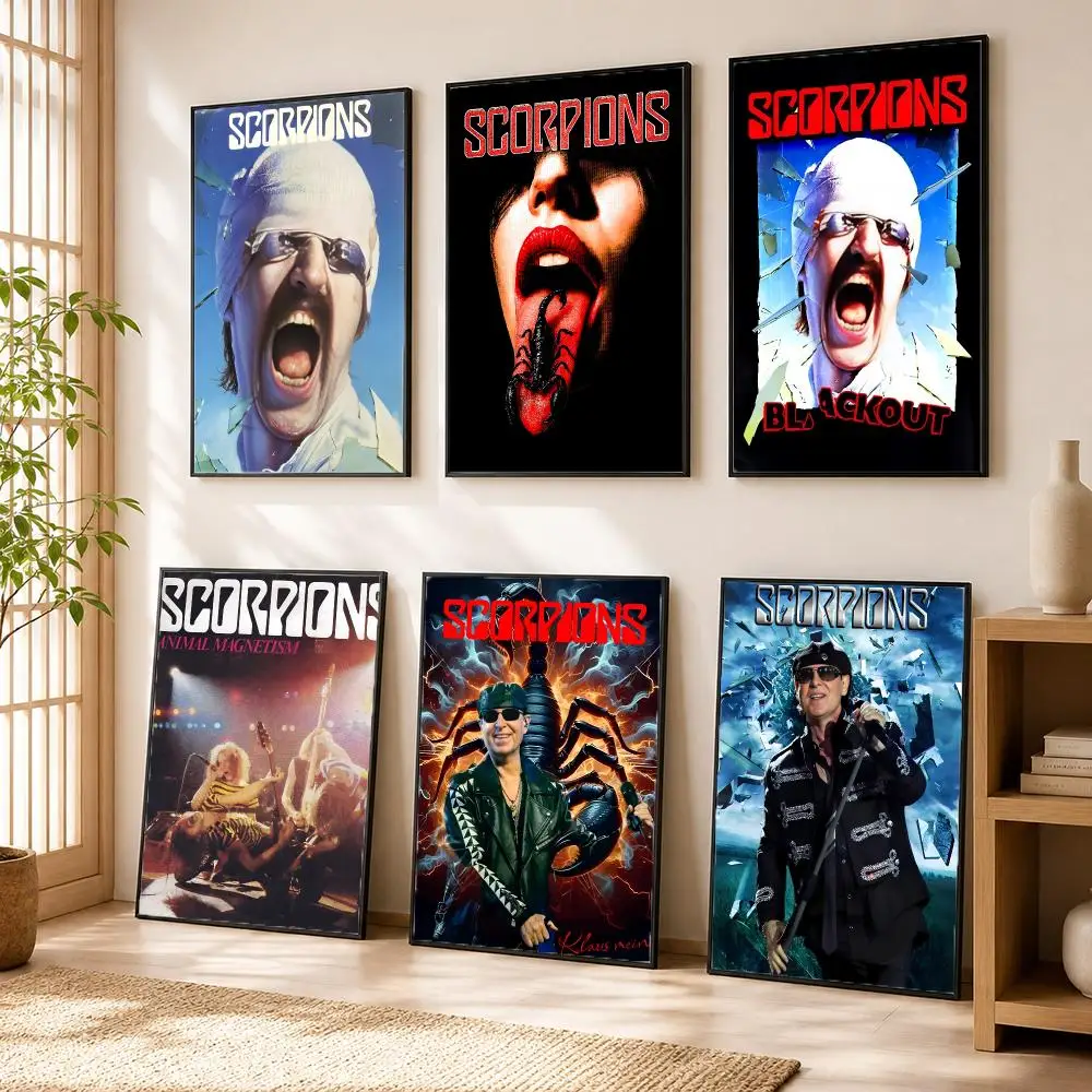 Classic Band S-Scorpions Poster Modern Home Living Bedroom Bar Hallway Waterproof Wall Art Aesthetic Decor