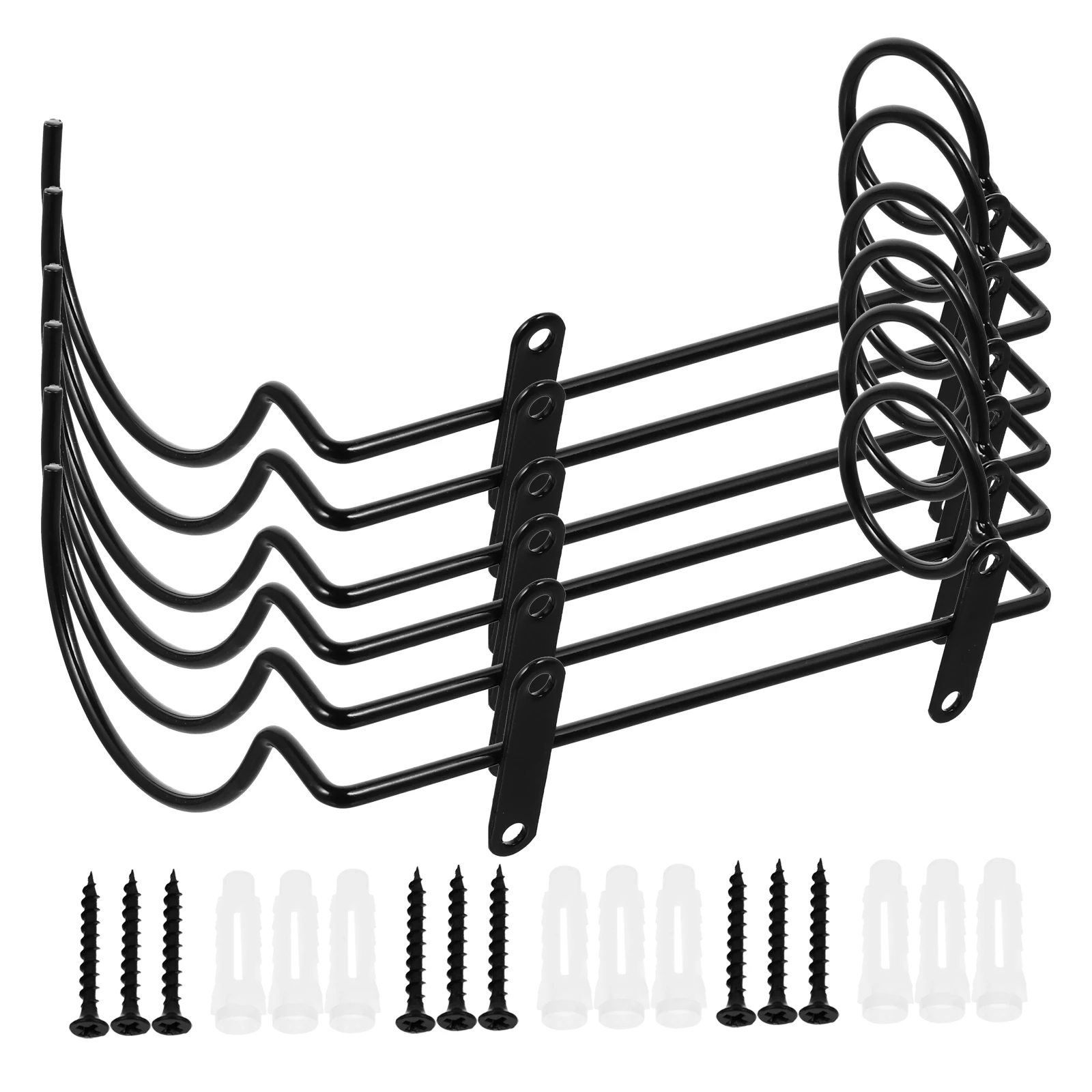 

6pcs Holder Wall-mounted Iron Stand Display Metal Glass Bottle Rack Storage Metal Rack Christmas Gift