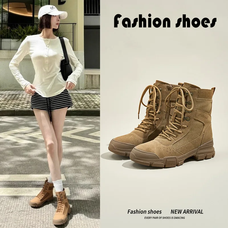 

Короткие ботинки, новинка 2025, уличная походная и альпинистская обувь, летние короткие женские ботинки на толстой подошве