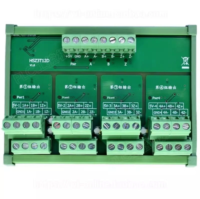 ABZ Differential Signal Distributor for Encoder, Pulse Splitter 1 to 2/3/4 Channels