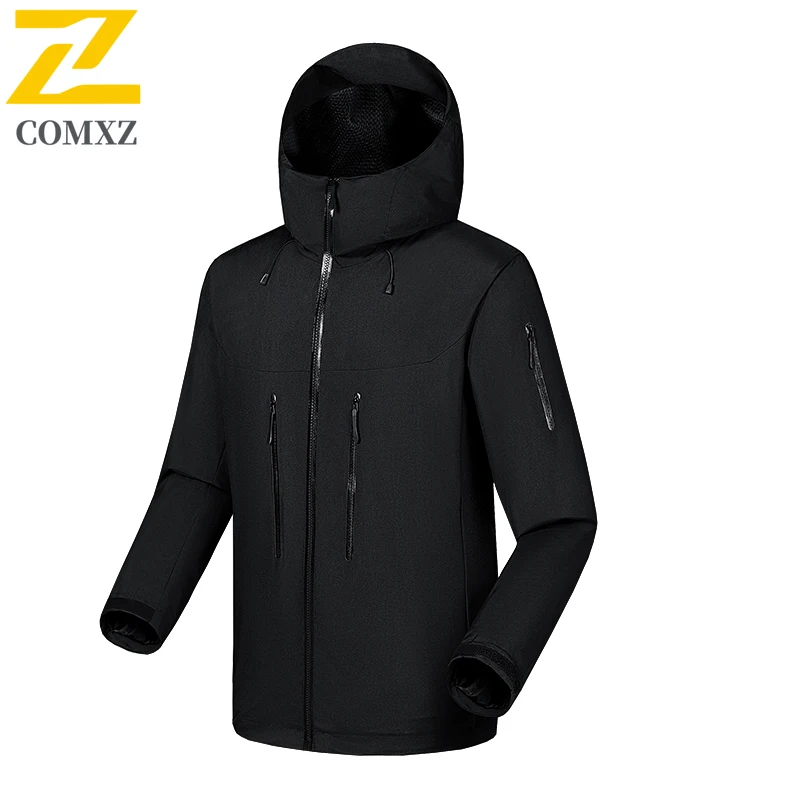 2025 Autumn Thin Windbreaker Jacket Men Solid Color Hoodee Outdoor Hiking New In Outerwears Coats Chaqueta Cortavientos Hombre