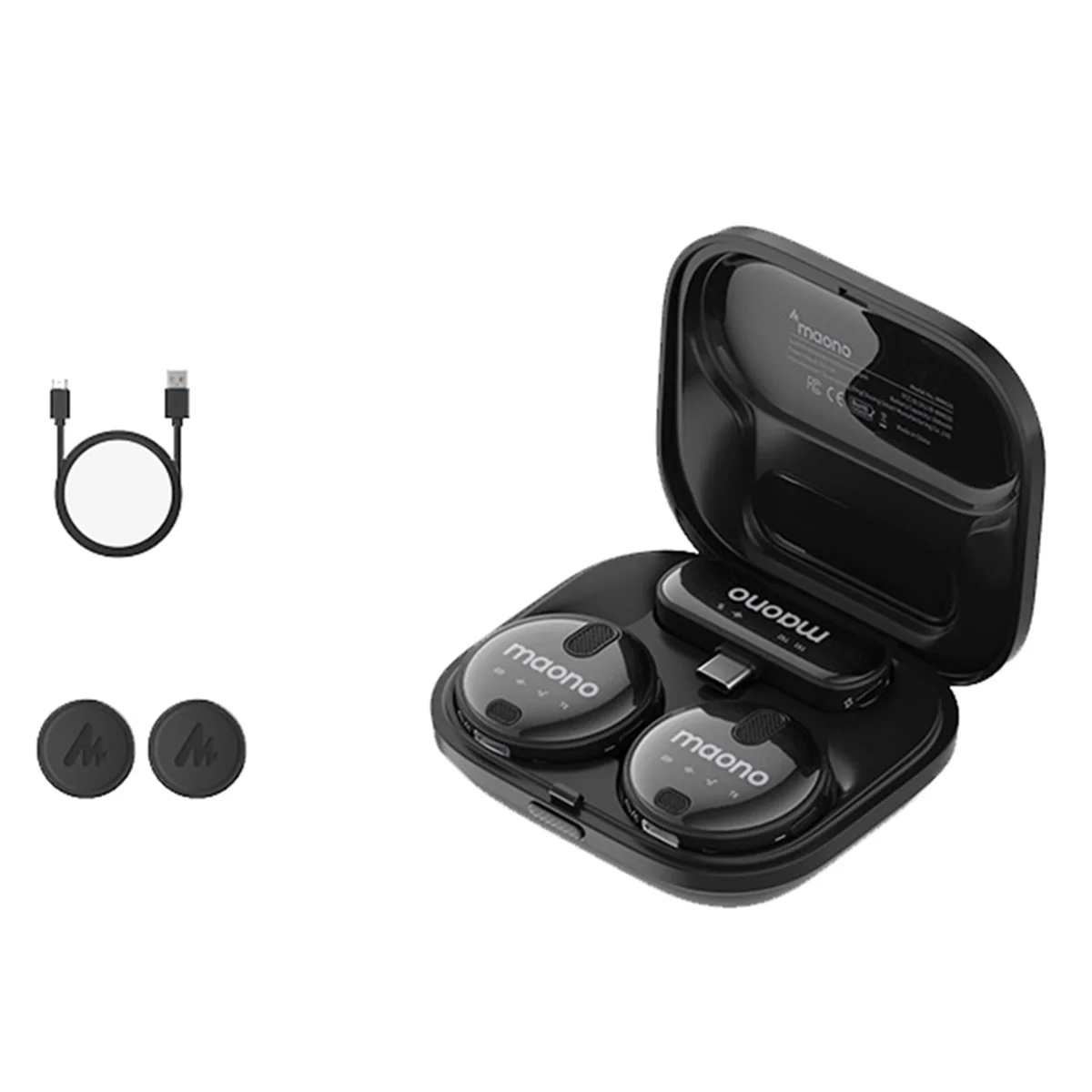 

T36C WM620 Phone Wireless Lapel Microphone Noise Reduction and Improve the Sound Quality Receiving Black Type-C