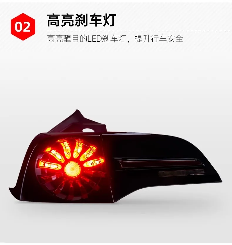 ل تسلا ModelY Model3 2019-2024 تعديل الضوء الخلفي لمبة خلفية LED ديناميكية ترون إشارة احتياطية تشغيل الضوء