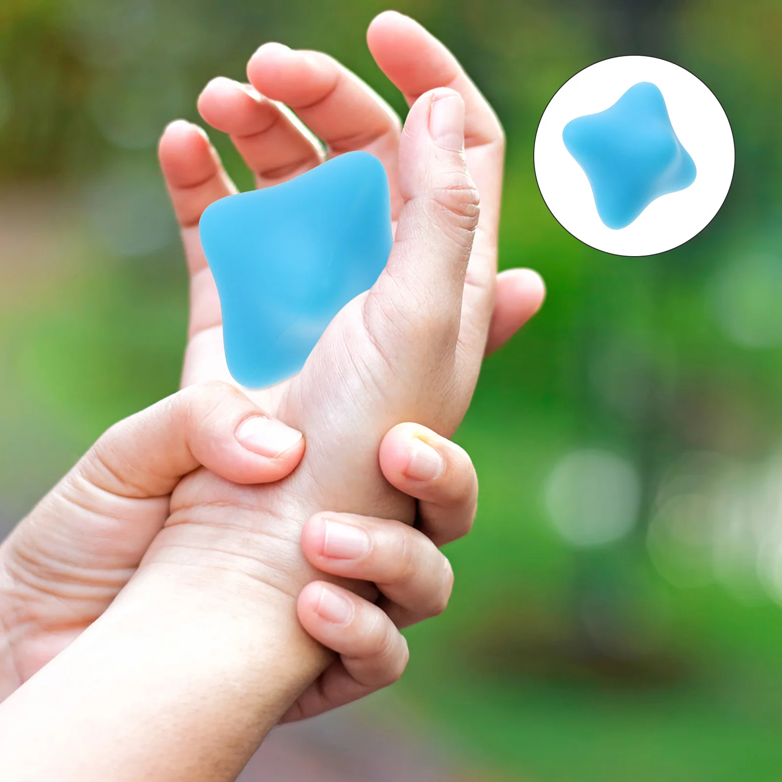 

Hand Massage Ball Hexagonal Finger Training Ball Silicone Palm Massager Finger Exercise Muscle Strengthener Stress Relief