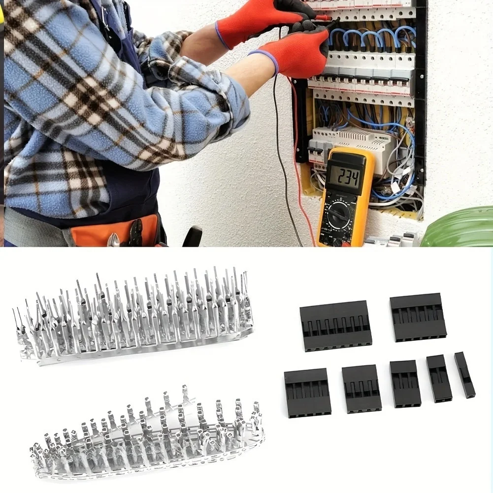 310/620 قطعة دوبونت موصل 2.54 مللي متر دوبونت كابل سلك توصيل معزز دبوس رأس ذكر تجعيد دبابيس وأنثى دبوس موصل طرفي #6