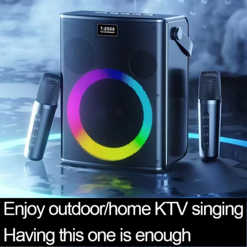 

Wireless Home KTV Outdoor Party Box Karaoke Singing Speaker with MIC Powerful Caixa De Som Bluetooth Speaker Portable Subwoofer