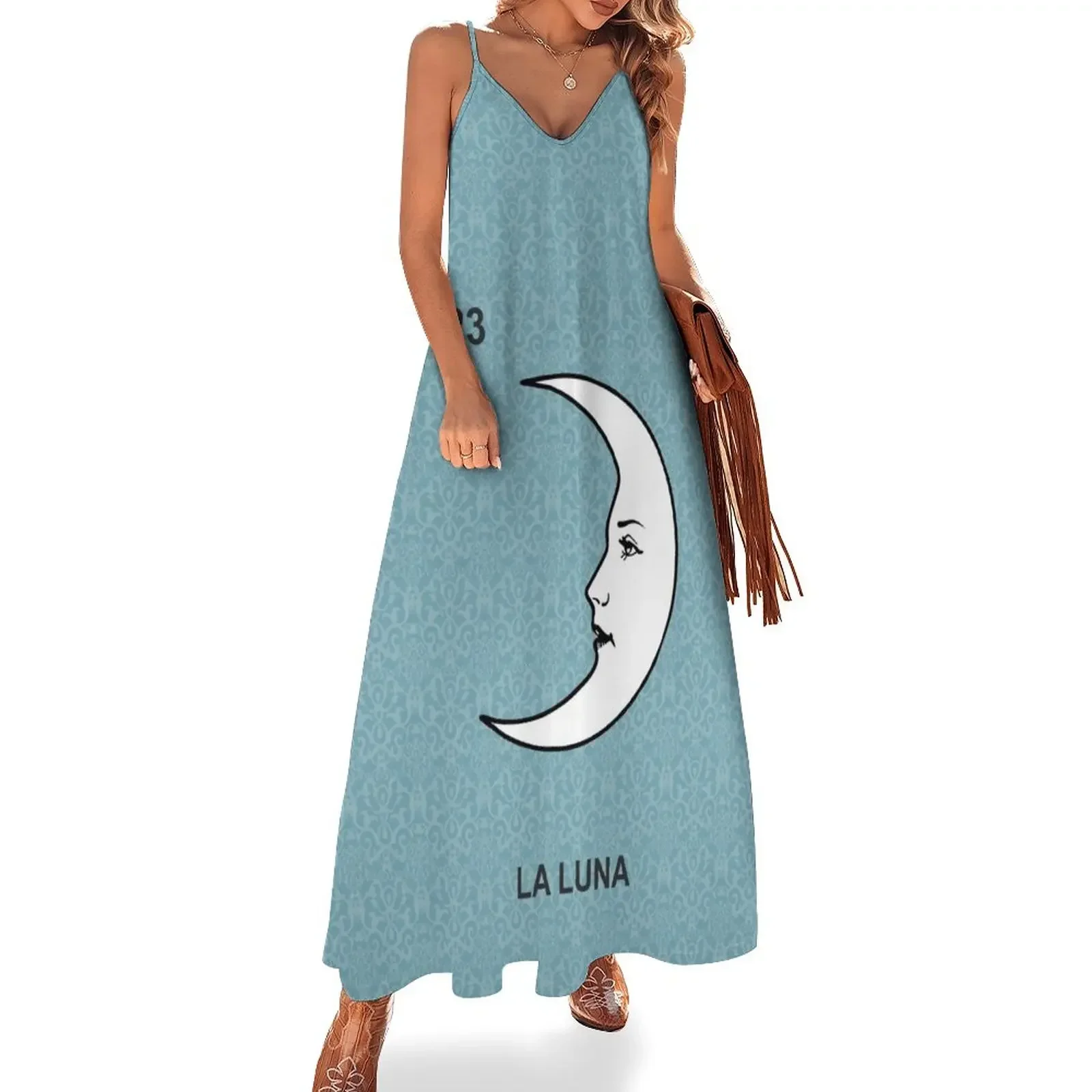 La Luna Lotería Sleeveless Dress luxury woman party dress elegant guest wedding dress elegant dresses for women