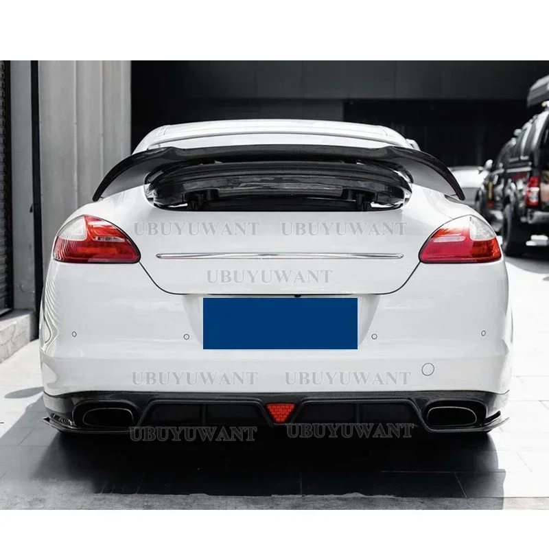 For Porsche Panamera 970 .1 and 970.2 Mansory Style Carbon Fiber Rear Roof Spoiler Wing Trunk Lip Boot Cover Car Styling 10-17