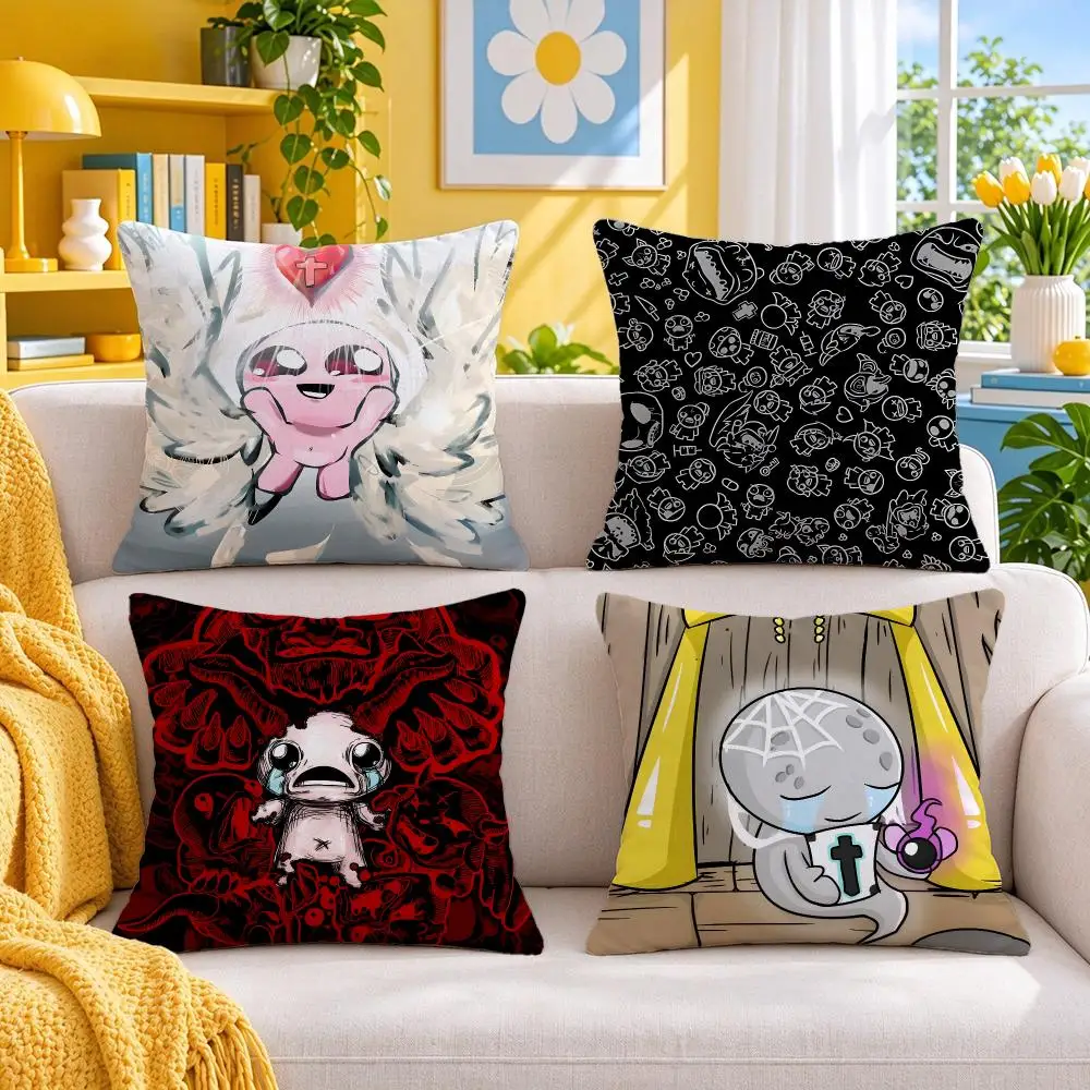 game The Binding of Isaac Cushion Cover Throw Pillow Short Plush Fresh Bright Cushion for Bedroom Sofa Ornament Present Gift