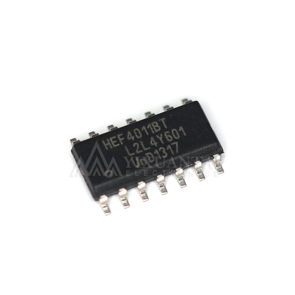 STOCK 50-500pcs/lot    HEF4011BT  HEF4011  4011B  IC GATE NAND 4CH 2-INP 14SO  New Original