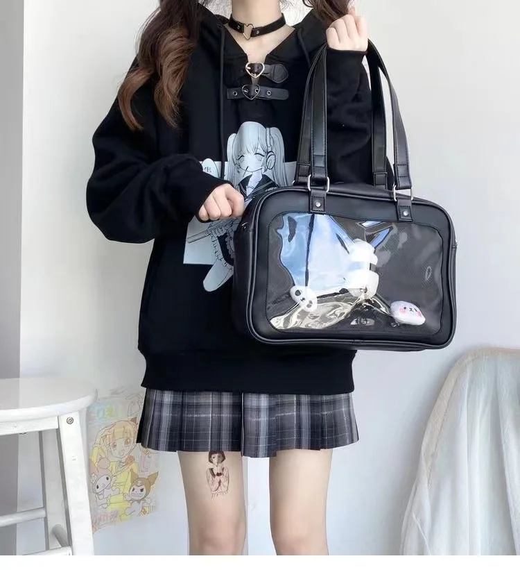 

Fairy Ono Japanese transparent badge pain bag baby bag female cute jk uniform portable messenger bag student two-dimensional