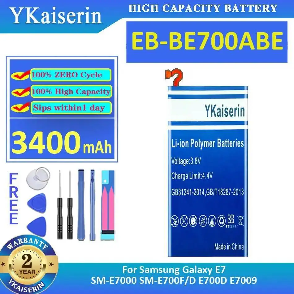 

EB-BE700ABE для Samsung Galaxy E7 SM-E7000 SM-E700F D E700D E7009 3400 мАч аккумулятор большой емкости для мобильного телефона