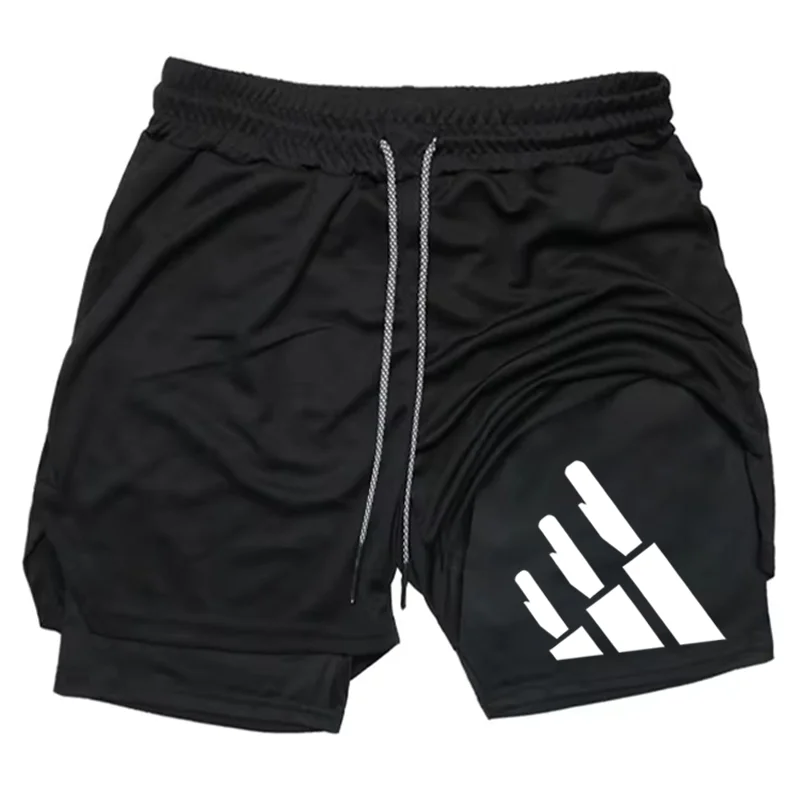 

Men's Anime Hunter x Hunter Gym Shorts Bilayer 2-in-1 Breathable Quick-drying Absorb Sweat Sports Short Gym Jogging Pants df0474