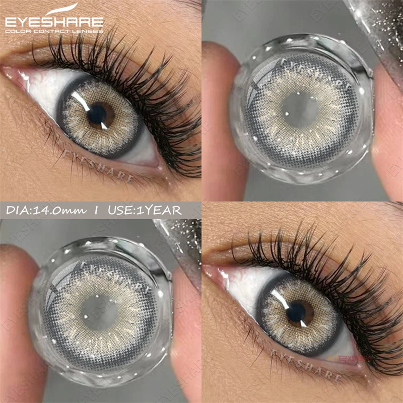 EYESHARE New Natural Color Contact Lenses 2 pcs Colorful Makeup Eyes Contact Lens Blue Beauty Pupils Yearly Cosmetic Gray Lenses