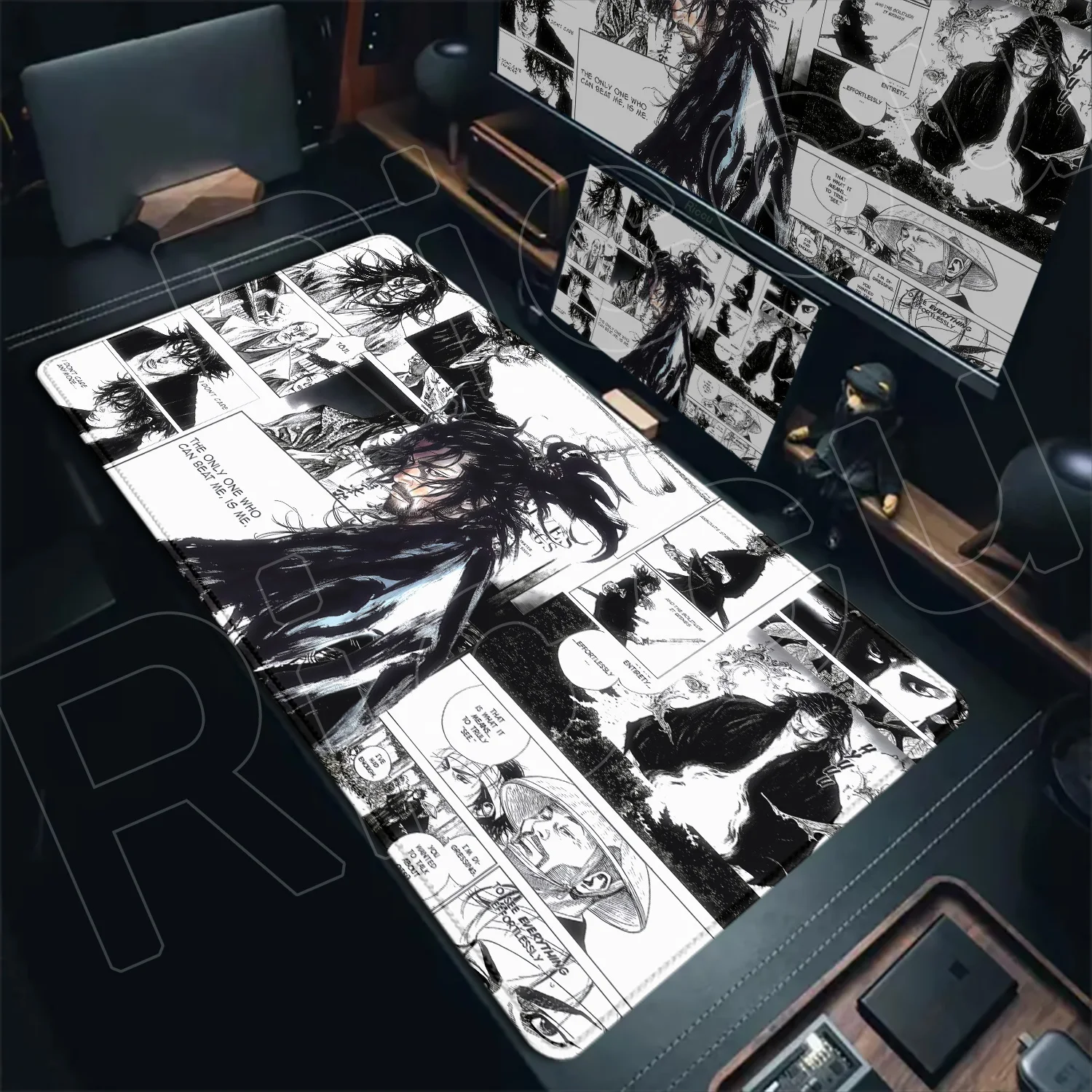 HD XXL Japan Samurai Miyamoto Musashi Mouse Pad Vagabond Manga Keyboard Anime Gaming PC Accessories Game Carpet expand Desk Mat