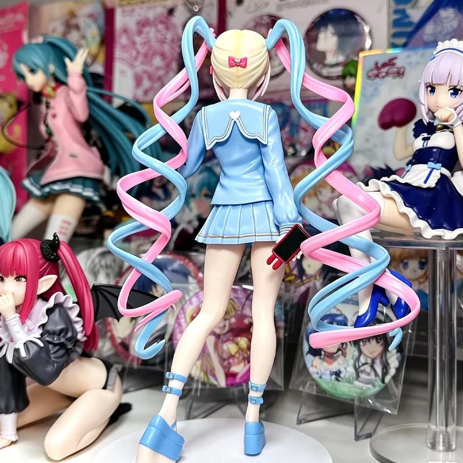 Needy Girl Overdose Anime Figure with Cat, Virtual Streamer PVC Collectible Model Ornament Toy Birthday Gift view 2