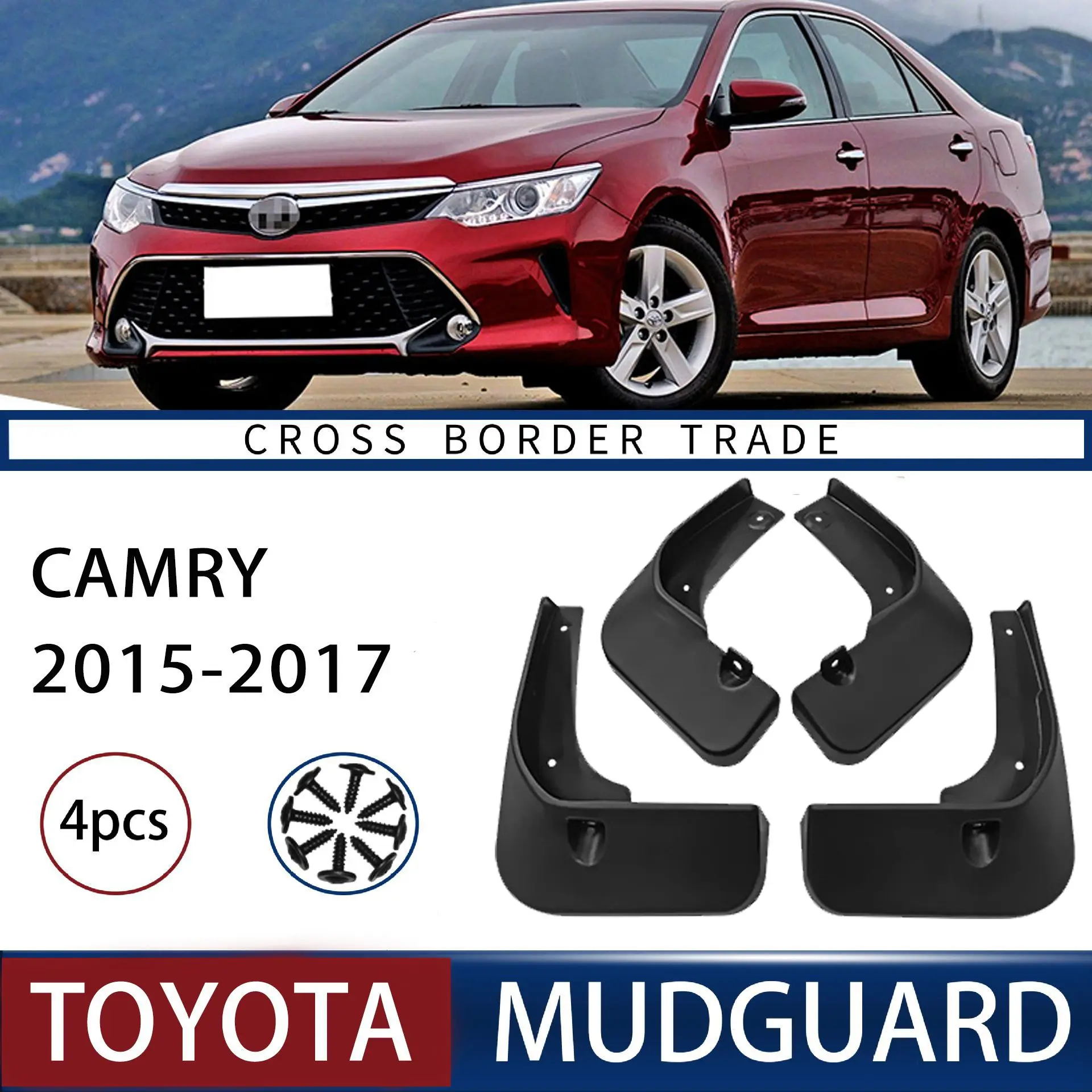 

For Toyota Camry 2015-2017 Camry tire mudguard Fender Mudflaps Front Rear Flares Splash Guards Cover Car Accessorie