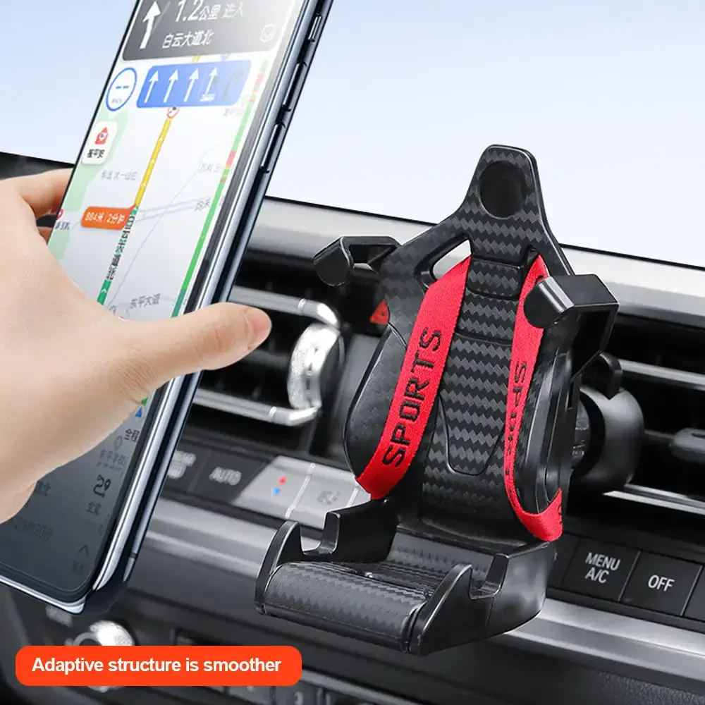 Racing Seat Design Car Phone Holder Mount Stand Suction Cup Mobile Phone Support in Car Bracket for Iphone Samsung XiaoMi