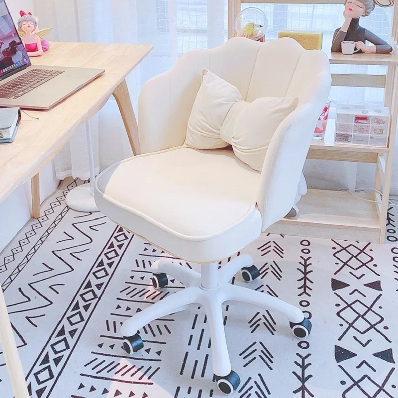 

Bedroom Dormitory Computer Chair Comfortable Swivel Lift Back Desk Chair Makeup Stool Writing Chair 2023