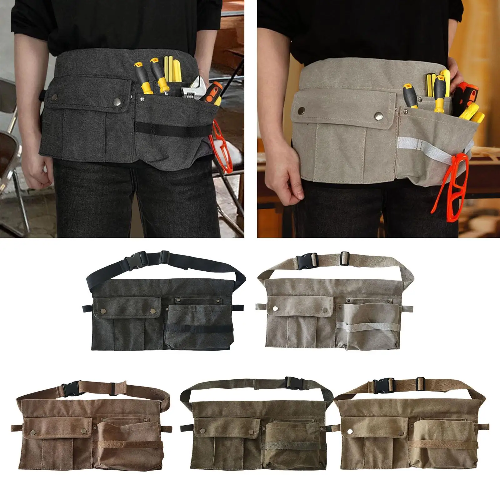 Ferramenta cintura saco lona cintura bolso ferramentas organizador para carpinteiro encanadores