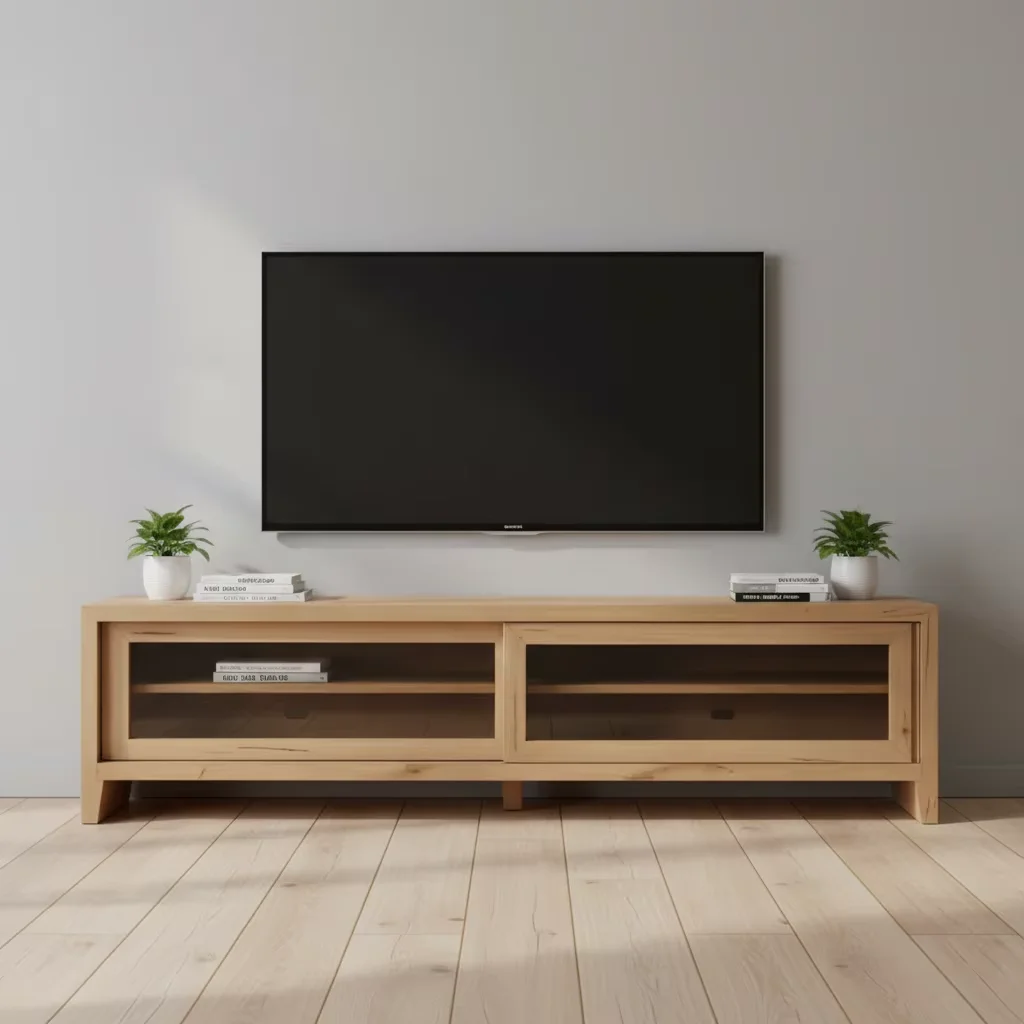 

# Size Indoor Furniture Color Solid Oak Wooden Media Console