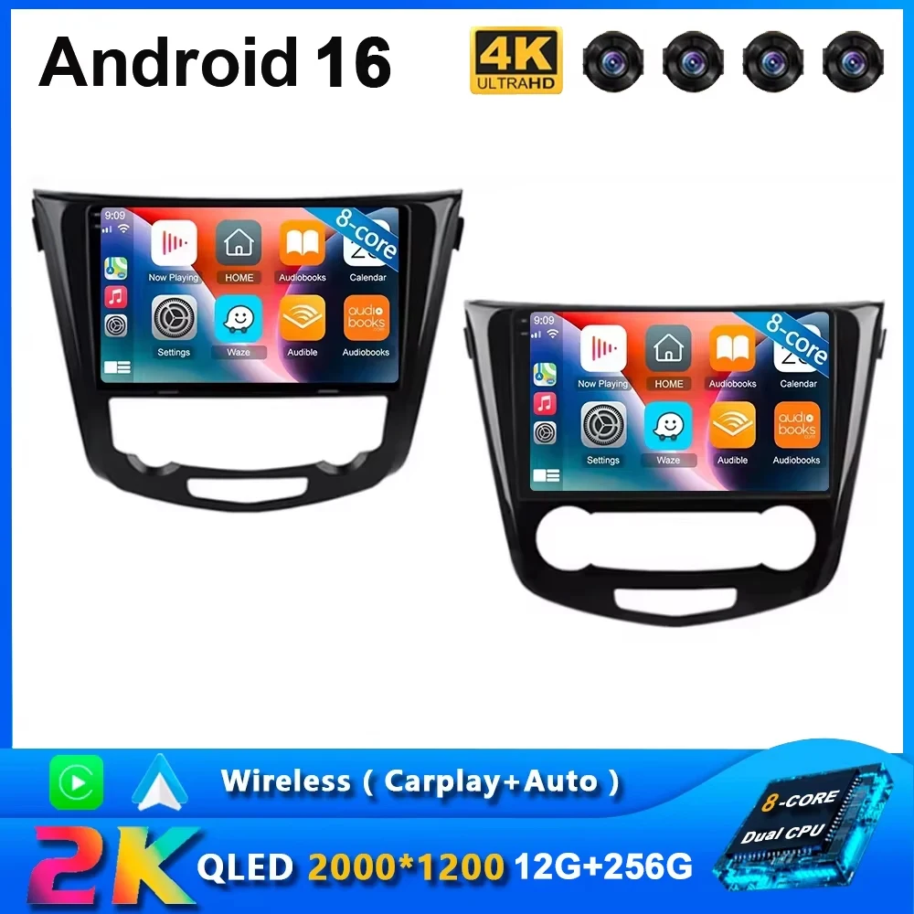 Car Radio Android Player For Nissan Qashqai J11 X-Trail Xtrail T32 Rogue Dualis 2013-2019 Navigation Stereo Support OEM BOSE 360