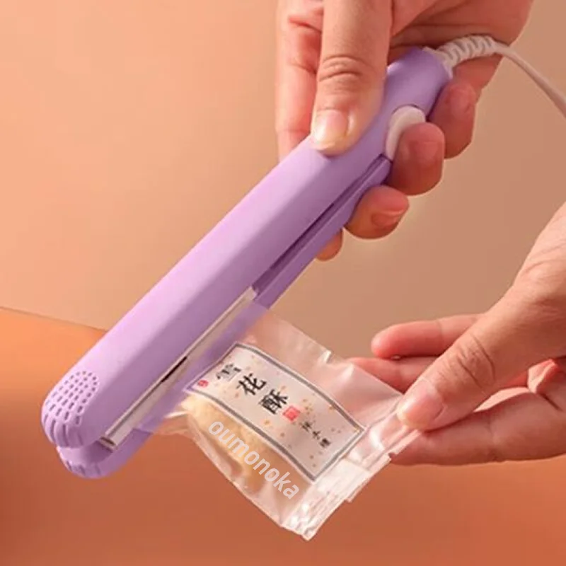 Mini Plastic Bag Sealer Machine Storage Bag Clip Vacuum Sealing Storage Machine Sealer Packing Seal Food Snack Kitchen Gadgets