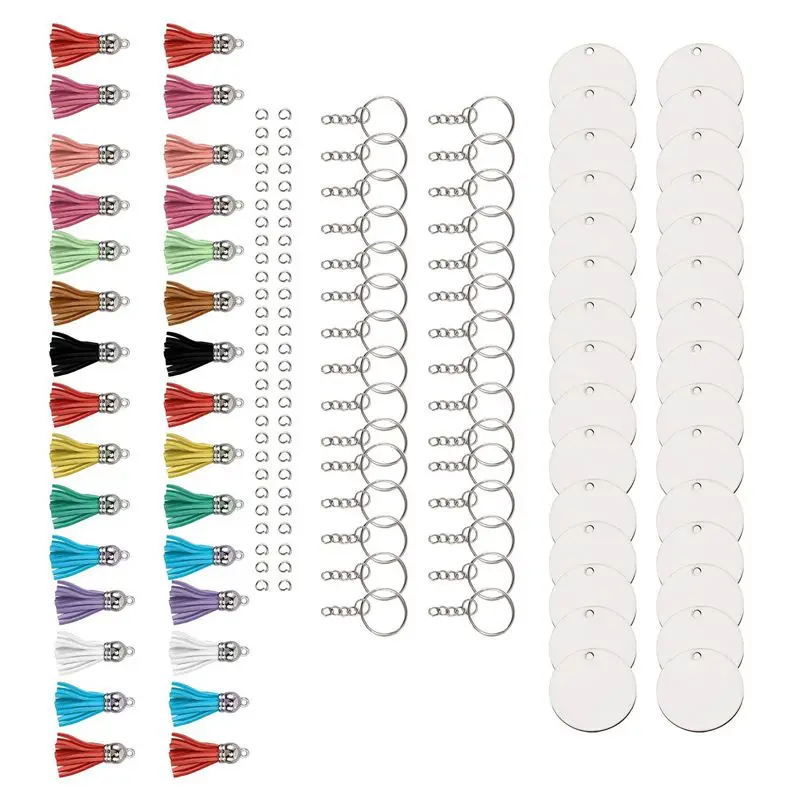 750PCS Sublimation Blanks Keychains Bulk, Keychains Ornament Set For Crafts, Jewelry Making