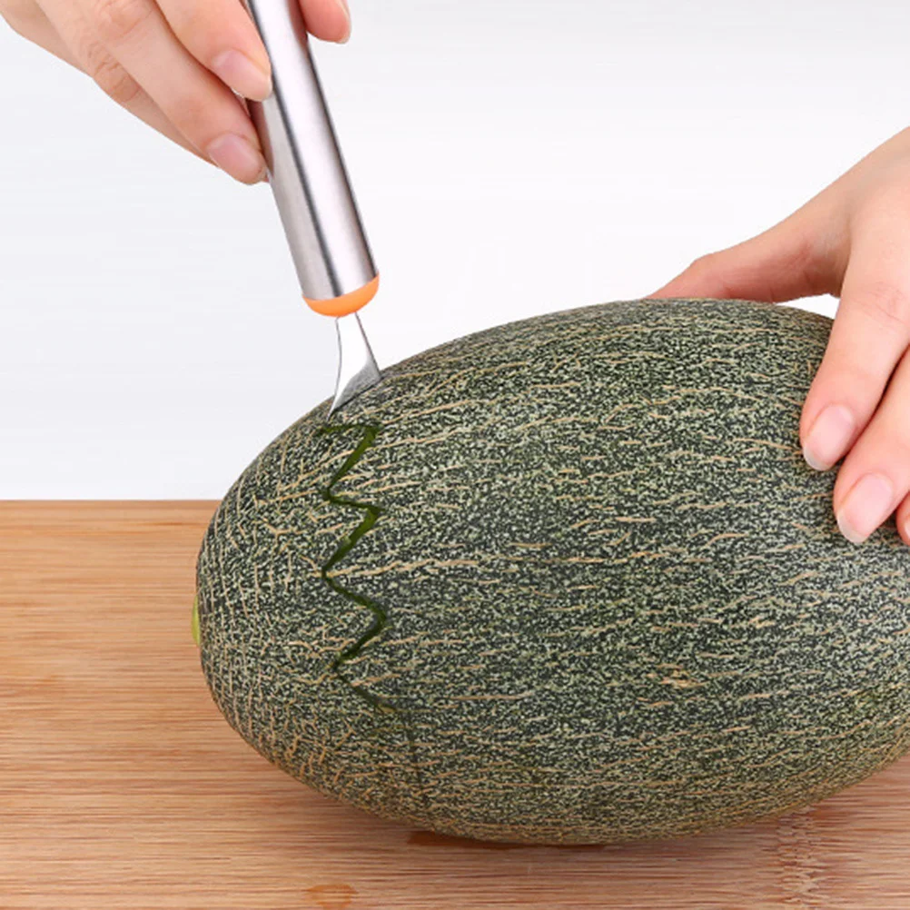 

3Pcs Fruit Tools Set Carving Knife Melon Baller Peeler Stylish Elegant Multi Functional Dishwasher Safe Stainless Steel