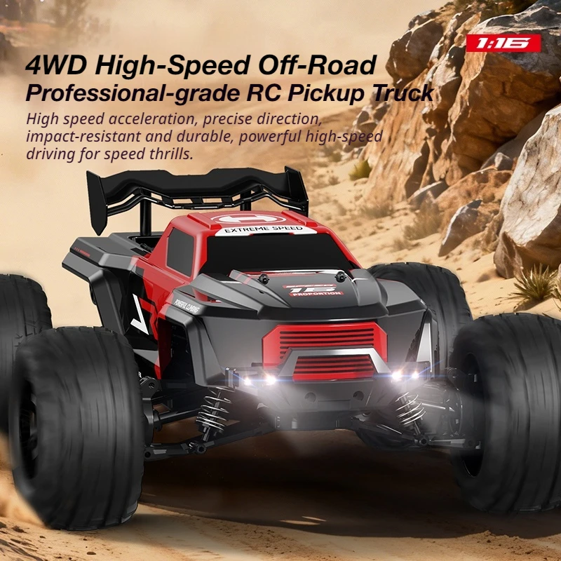 New 1:16 Scale 4WD 2.4GHz RC Rock Crawler Off-Road Racing Car Model Remote Control Truck Toy for Boys Kids