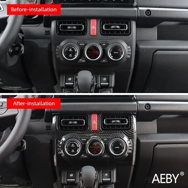 

For Suzuki Jimny 2019-2026 Manual air conditioning panel on the center console,Decoration of air conditioning knob cover