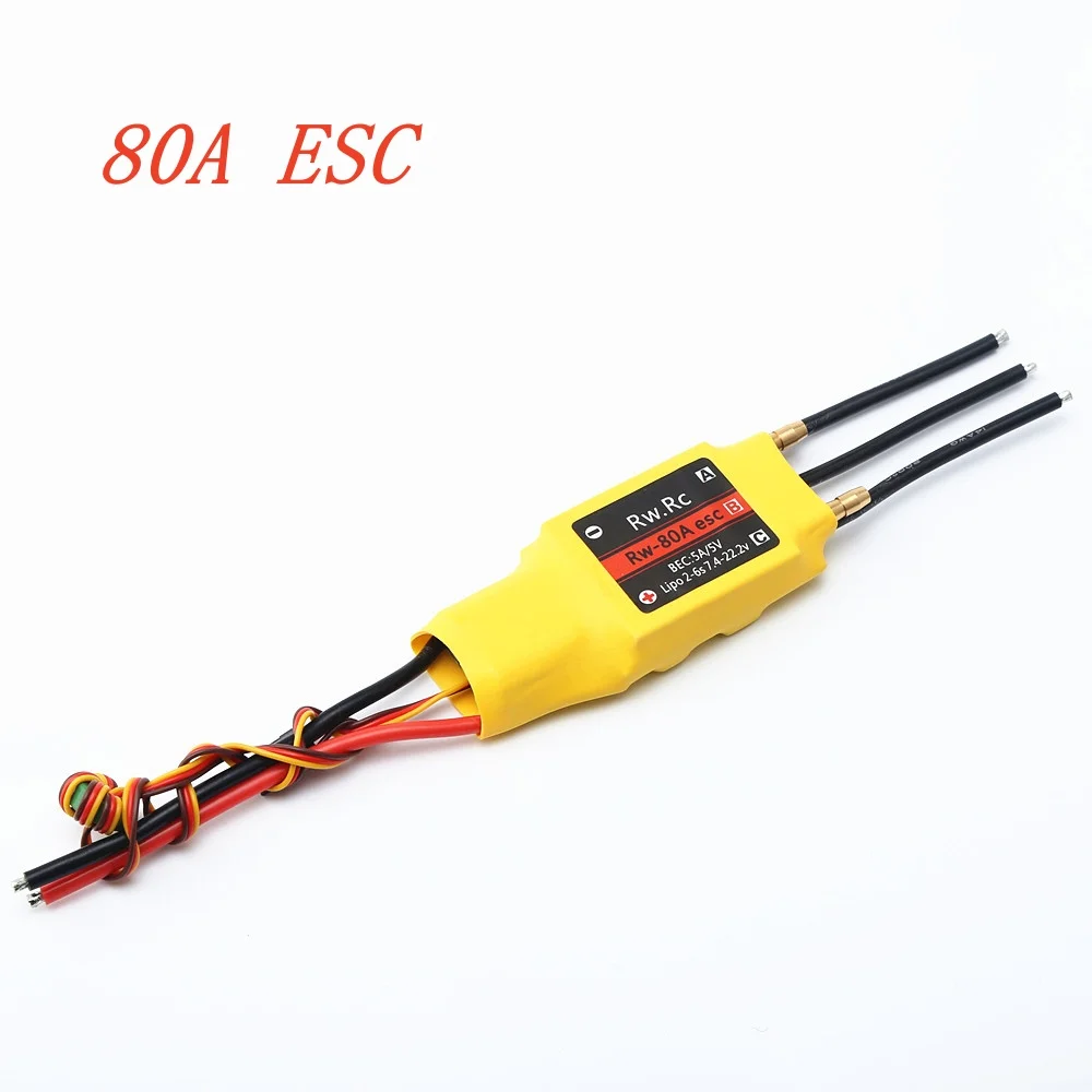 Waterdichte Borstelloze RW.RC 30A 50A 80A 125A 200A ESC Speed Controller 2-6S Lipo 5 V/5A BEC Met UBEC voor RC Boot Schip Model Onderdelen