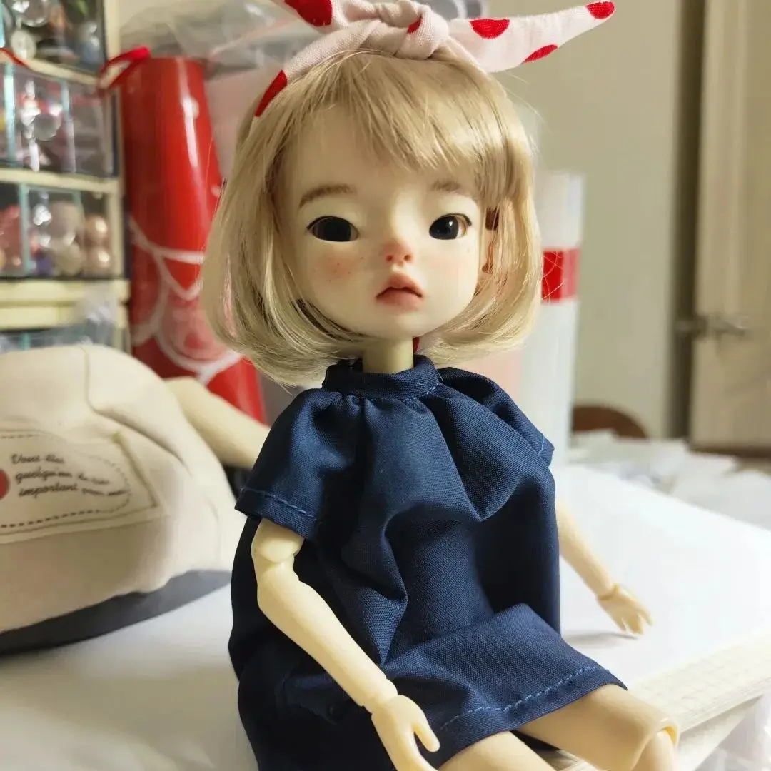 New BJD 1/6 Rourou Jacoosun resin xinben girl blythe MDD VOLKS DIY makeup practice head for birthday