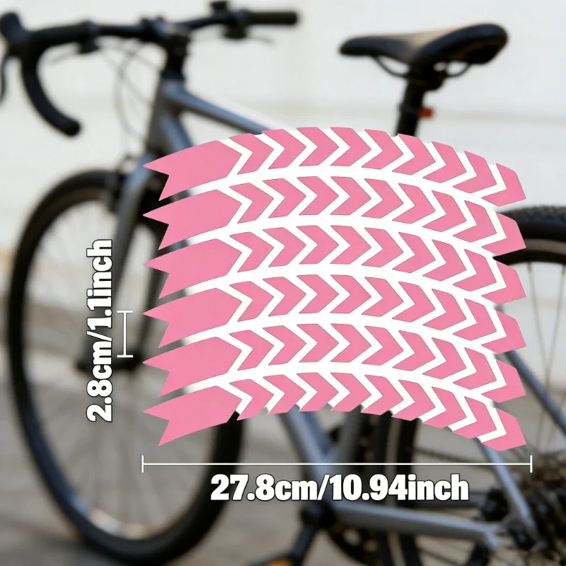 Bicycle Wheel Arrow Sticker Waterproof Vinyl Decal for Road Mountain Bike Cycling Rim Safety Warning Reflective Decor