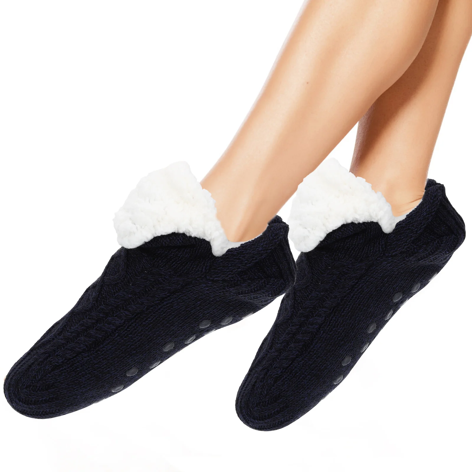 1 pièces 1 paire pantoufle pour l'hiver intérieur usage domestique antidérapant confortable sol dormir cheville chaussettes cadeau sol chaussettes