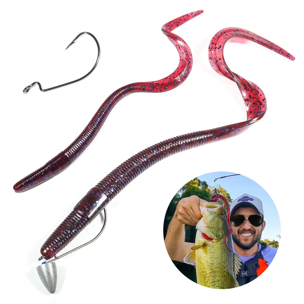 Spinpoler Soft Fishing Lure Worm Long Tail 8\