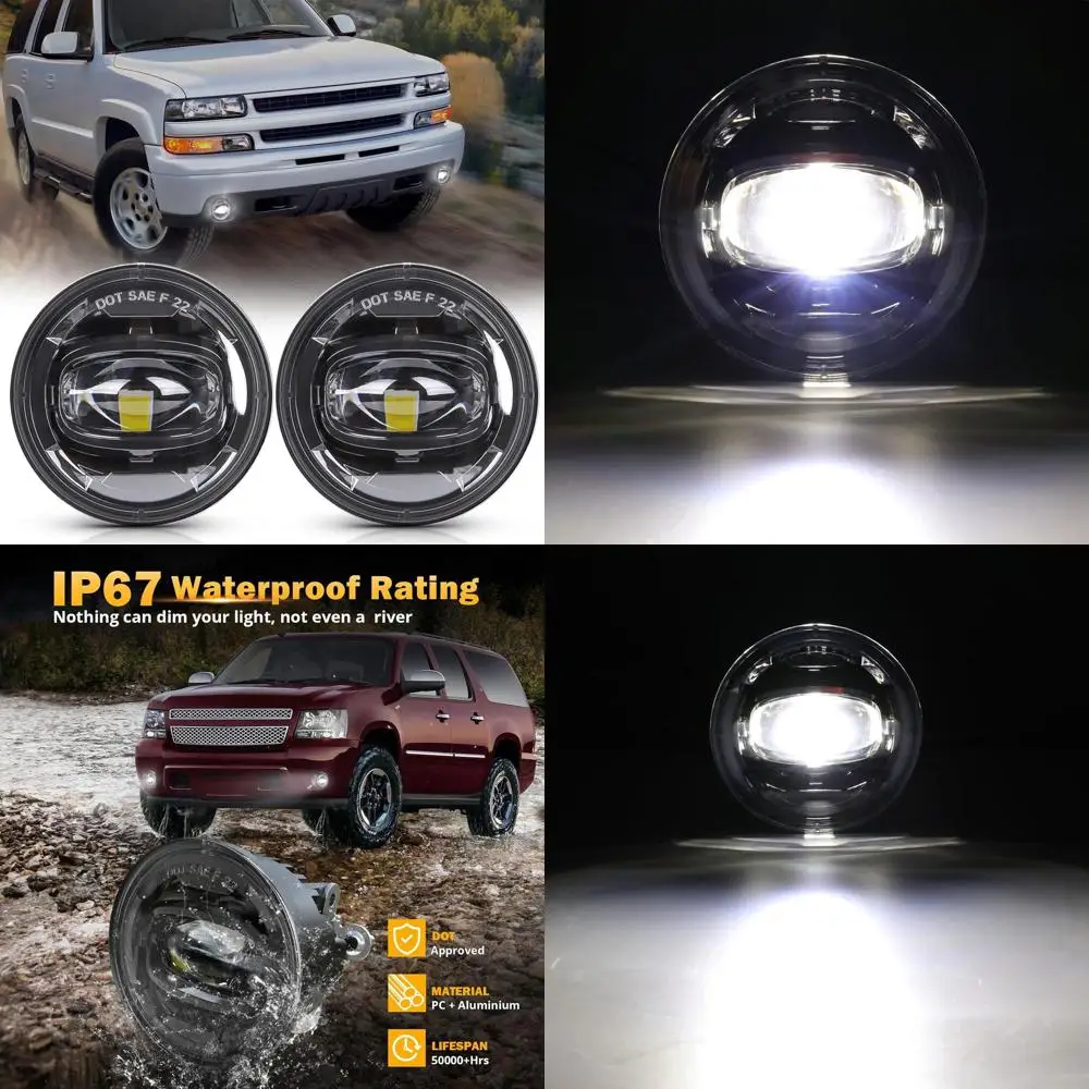 

Upgraded LED Fog Lights for 2001-2006 Chevy Tahoe Z71, Suburban 1500 Z71, 1994-2003 Pontiac Grand Prix, 2000-2005 Sunfire, DOT C