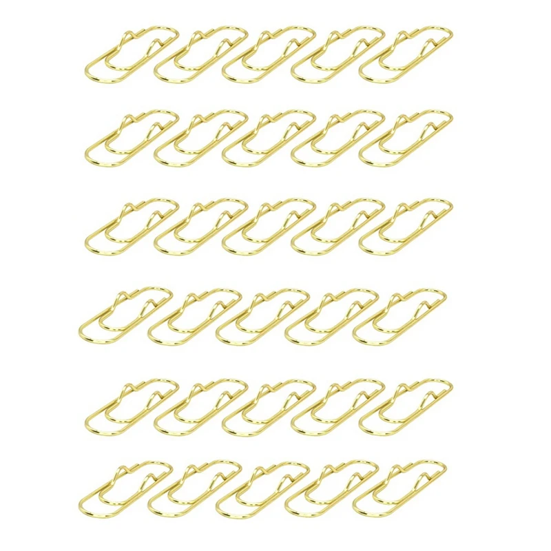 30PCS Metal Pencil Clips Multifunctionional Gold Pen Clips Stainless Steel Paper Clip Holder