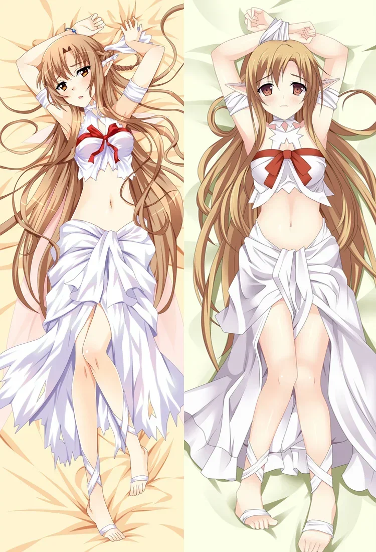 Sword Art One Japanese Anime Kazuto Yuuki Asuna Ayano Keiko Asada Shino Dakimakura Pillow Cover Hing Body Pillowcase