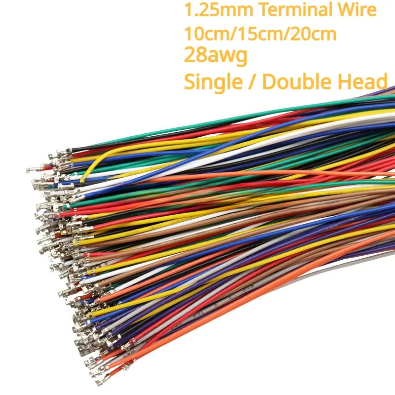 10Pcs SH1.0mm Jst 1.25mm PH2.0mm XH 2.54mm Terminal Wire Single / Double Head Electronic Connecting Cable Without Shell 10-30CM
